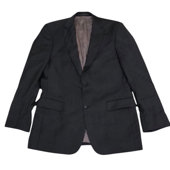 Hugo Boss Pasolini 1/Movie 1 Suit Jacket Size 40L Charcoal Dark Gray Virgin Wool